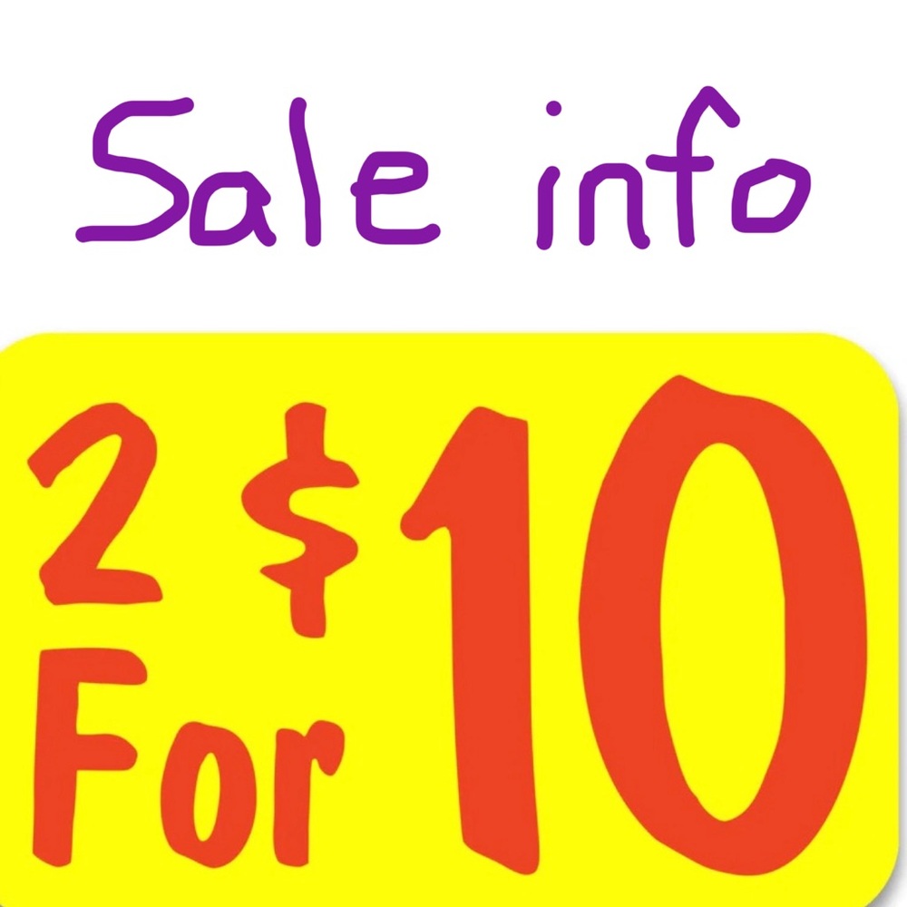 BUNDLE 2 SEPARATE ITEMS WITH 2/$10 IN THE TITLE AND YOU PAY $10, SAME FOR 2/$16